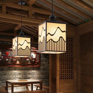 新中式小吊灯餐饮烧烤店专用灯带射灯茶楼茶室卡座早餐小吃店吊灯