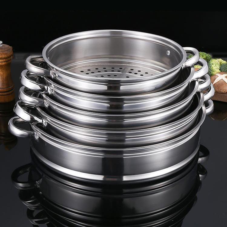 蒸笼蒸屉不锈钢家用蒸笼蒸格屉子一体电热锅炒锅蒸锅笼屉火锅蒸篦