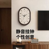 中古风餐厅卧室墙面静音时钟装 2024新款 客厅挂钟家用挂墙法式 饰表