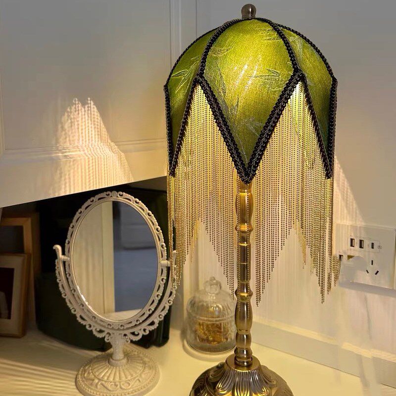 法式复古卧室流苏台灯北欧床头装饰灯氛围轻奢客厅摆件氛围台灯,家装灯饰光源,装饰台灯,淘宝优惠券,粉丝福利购,淘宝优惠卷