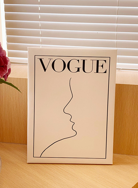 VOGUE北欧艺术小众挂画电视柜摆件抽象线条装饰画背景墙装饰摆台