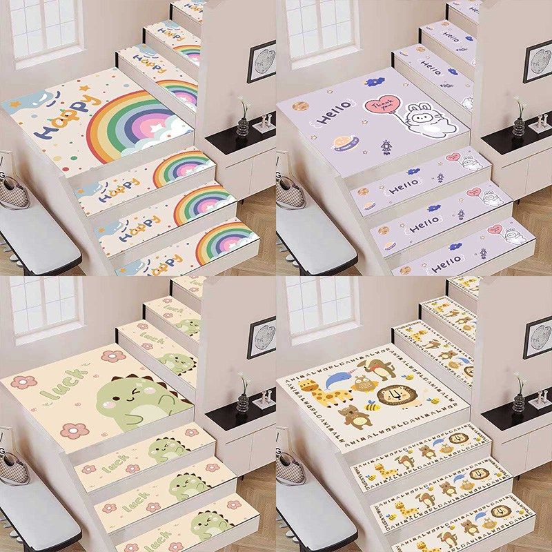 卡通楼梯踏步垫硅藻泥免胶自粘可擦洗阶梯式防滑台阶地毯定制地垫,居家布艺,楼梯垫,淘宝优惠券,粉丝福利购,淘宝优惠卷