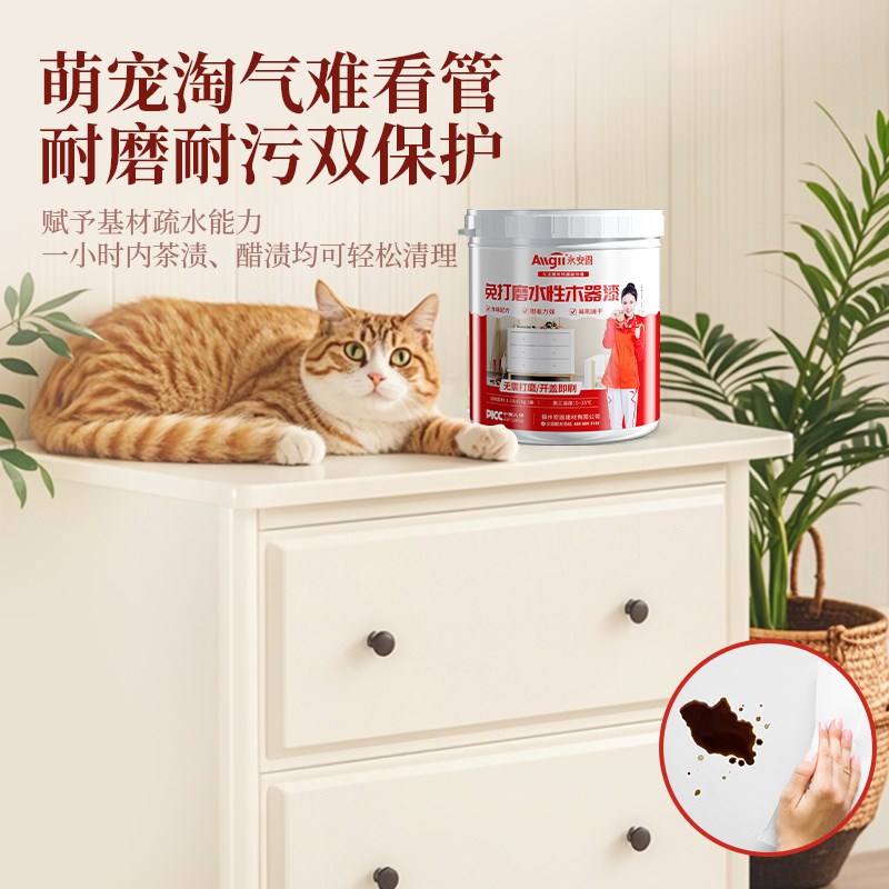 水性木器漆家具翻新油漆家用自刷涂料衣橱鞋柜子旧木头入户门改色