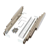 一拉得多节隐藏式 厨房抽拉餐桌铝合金推拉轨道配件五金 滑轨抽屉式