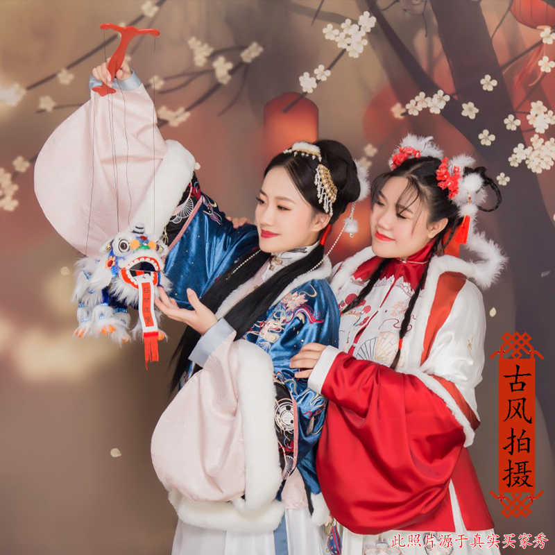 中国风木偶狮子 提线狮王 南狮摆件 儿童传统手工玩具送老外礼物