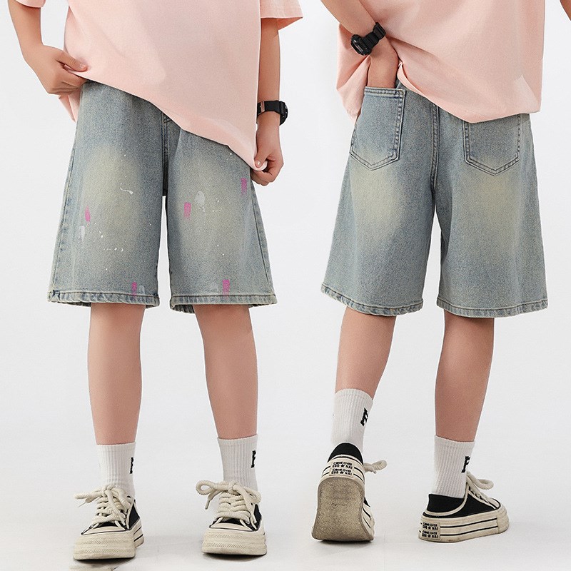 胖女童加肥加大牛仔裤2024夏季新款胖女孩大码童装宽松休闲五分裤