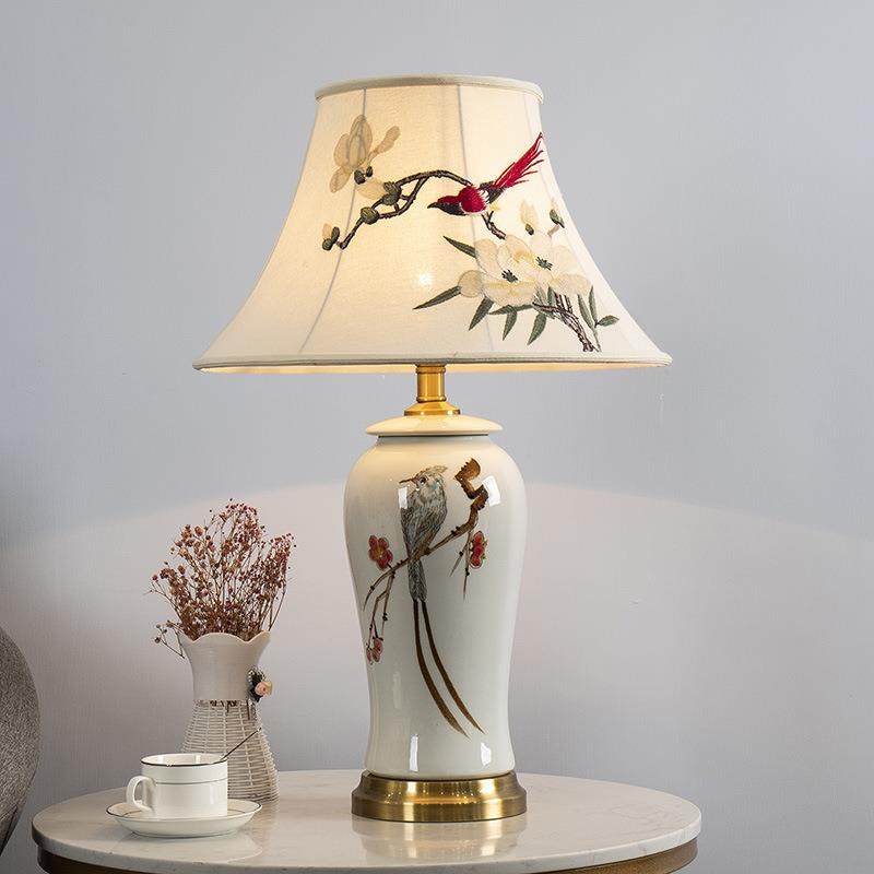 高档新中式陶瓷台灯古典家用卧室客厅书房装饰结婚浪漫温馨床头灯,3C数码配件,其它配件,淘宝优惠券,粉丝福利购,淘宝优惠卷