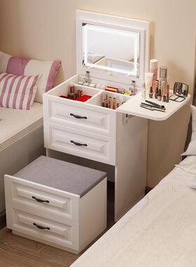 梳妆台小型迷你简约现代4050cm床头柜化妆台一体翻盖多功能化装桌