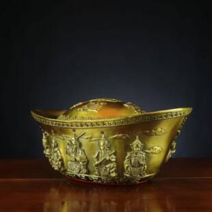 纯黄宝铜元宝YHP件铜路财神元五宝家居店铺铜元摆摆件