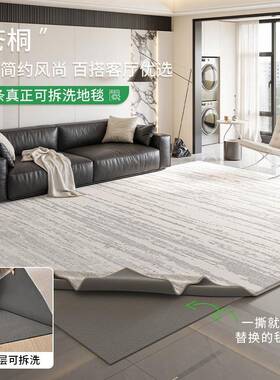 可洗地毯客厅代简约拆新现款防水防污意kcx91712式家用双层可洗机