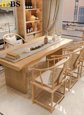 TVY茶组合简约椅家用大板泡茶桌现代茶台茶桌新桌喝中式功夫实木