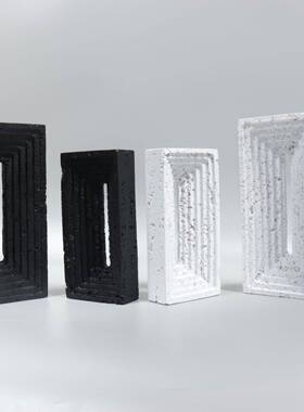 现家代简约白色树摆方框BJ00公件样板间办室书房脂客厅玄关居桌面