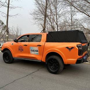 适用福特RANGER皮卡盖改装封闭货箱软顶帆布雨篷简易后盖