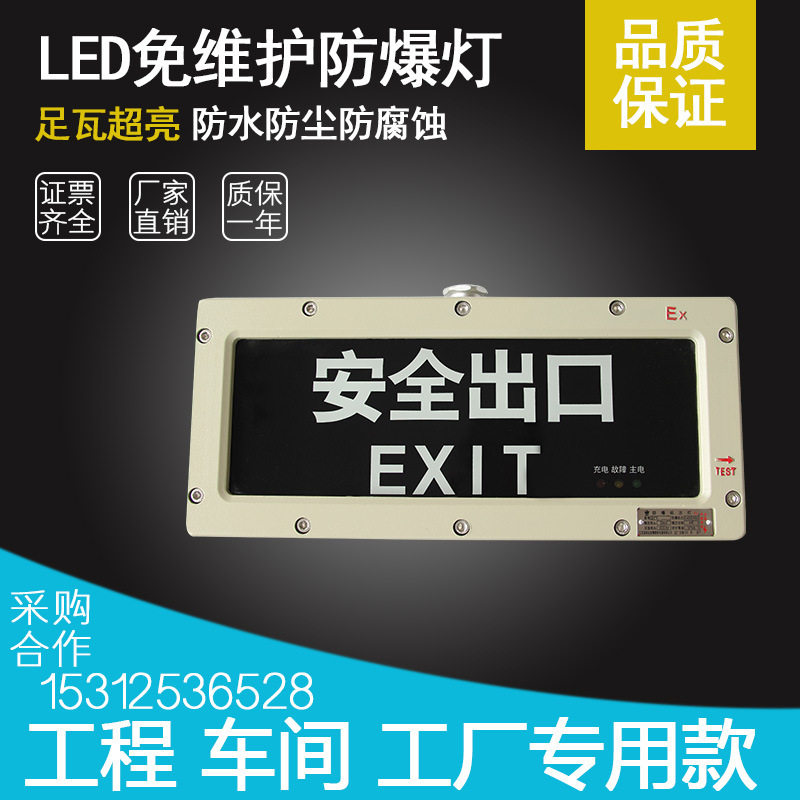 LED安全出口标志灯应急灯疏散指示灯防水防尘防腐防爆