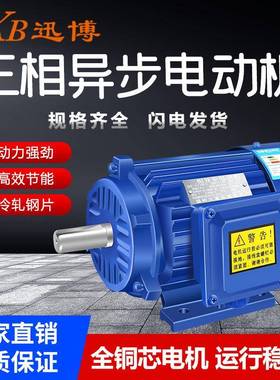 直销0.75kw380v三相纯铜电动机2800转速马达