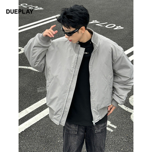 【明星郑恺潮牌】秋冬新款鸭绒飞行员夹克羽绒服立领宽松休闲男款