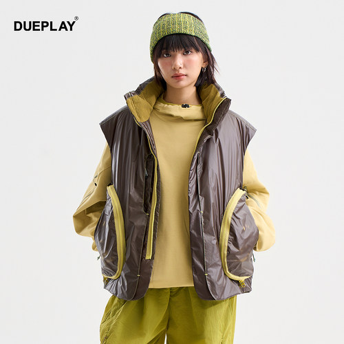 郑恺潮牌轻薄保暖羽绒马甲外穿