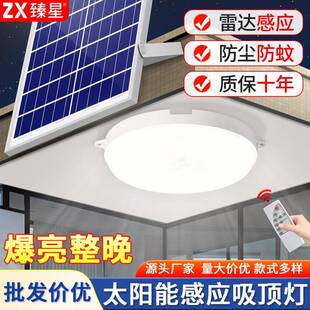 楼梯太阳能感应灯农村厕所家用走廊过道人体感应吸顶灯led灯