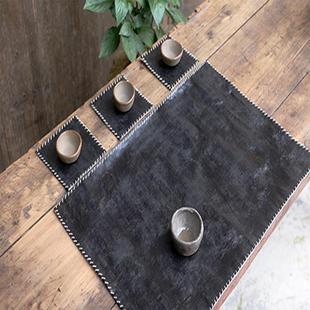 |侗族纯手工侗布亮布蛋清布餐垫茶杯垫古典手工布隔热桌布