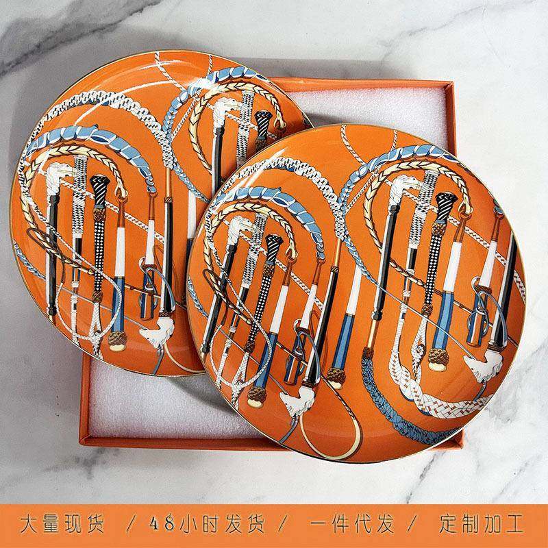 26cm豪华西式餐具2套10寸金边陶瓷盘牛排意面沙拉盘厨房装饰瓷盘,农用物资,其他肥料,淘宝优惠券,粉丝福利购,淘宝优惠卷