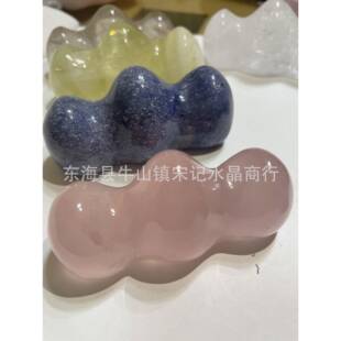 天然水晶笔搁笔架纯手工毛笔笔架摆件镇纸