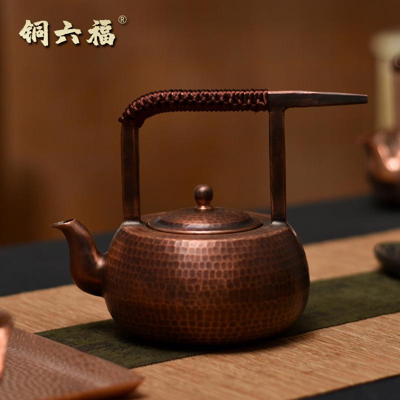 铜壶烧水壶纯手工纯铜泡茶壶小号复古纯紫铜单人茶壶茶具单壶