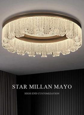 卧室亚克力吸顶灯新款轻奢餐厅吸顶灯简约现代网红亚克力LED灯