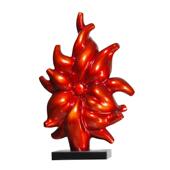 电镀抽象人物雕塑象形文字人形摆件桌面树脂花朵豹子小品装 饰品