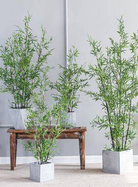 假盆景仿真竹子植物盆栽室内外落地大绿植橱窗装饰摆饰