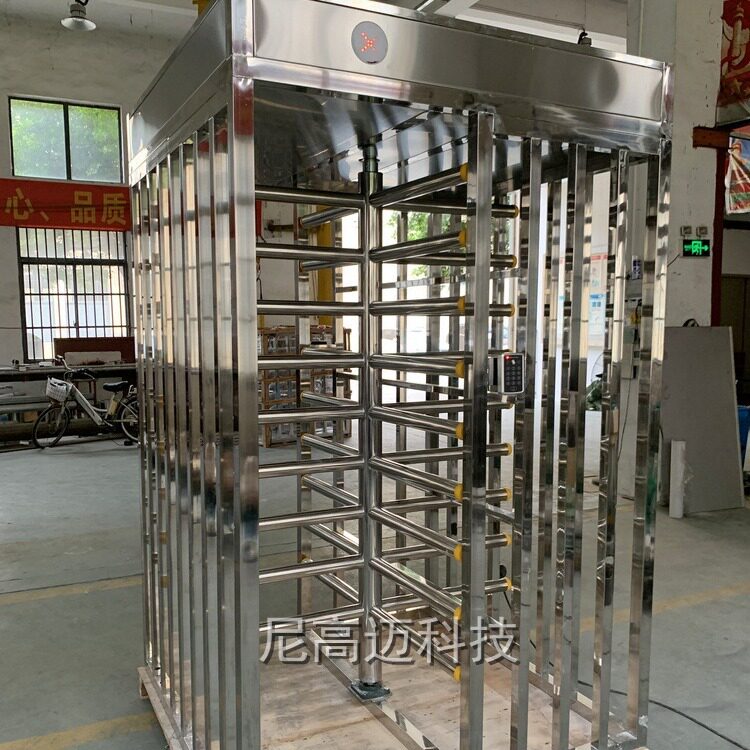 不锈钢成品立式旋转辊闸人行通道摆闸翼闸三棍闸全高十字转闸厂家