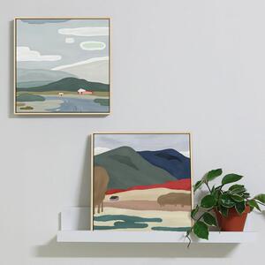 圣仕北欧抽象餐厅装饰画小清新饭厅墙壁画卧室简约风景方形挂画