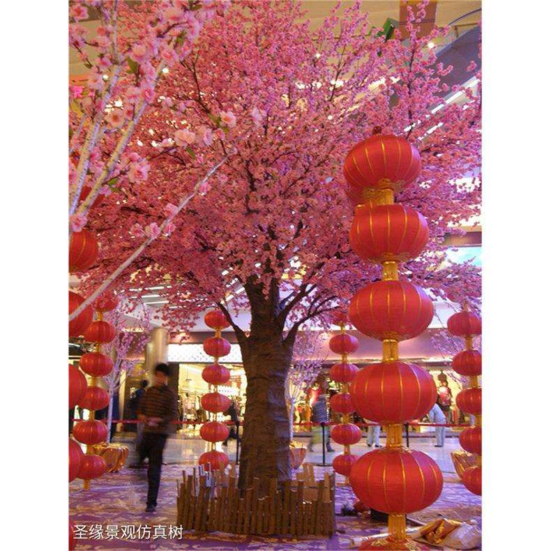 园林景观树客厅摆设桃花树多用途仿真桃花树