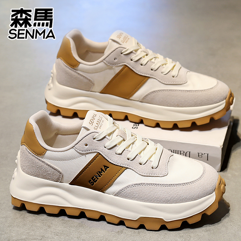 SENMA/森马夏季男鞋轻便透气运动鞋男平底休闲阿甘鞋男平底跑步鞋