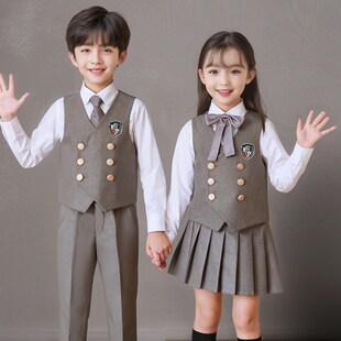 儿童校服小学生园服表演服男女童大合唱服套装学院英伦风演出服装