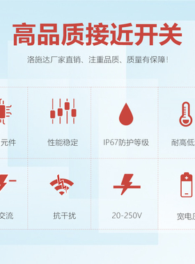 方形激光光电开关可见红光回归镜面反射传感器测距8米 LQL-318MNO