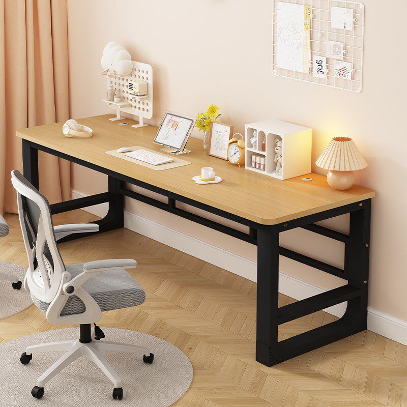 电脑桌家用书桌书架一体学习桌简约台式电竞多层置物写字办公桌子