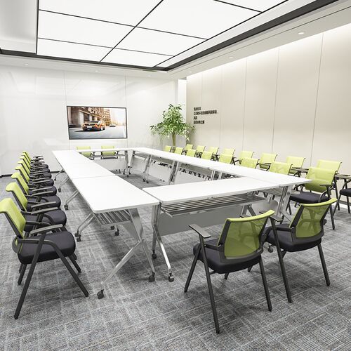 培训椅带桌板会议室培训桌椅一体凳子可折叠椅办公会议椅带写字板