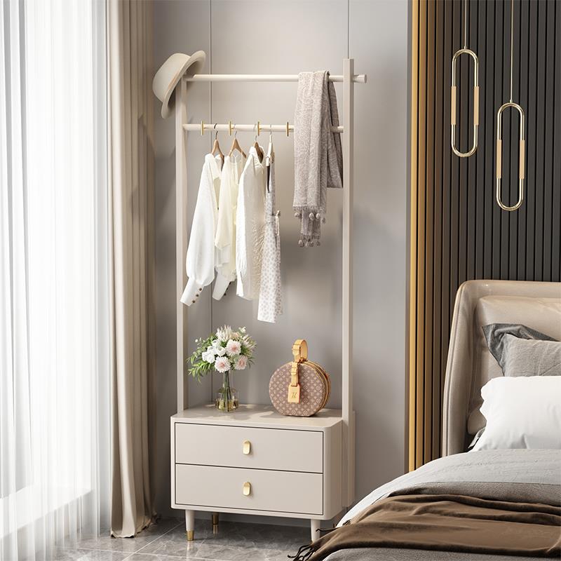 现代轻奢实木一挂衣架落床头750衣帽柜帽体卧室地衣架ins风客厅置