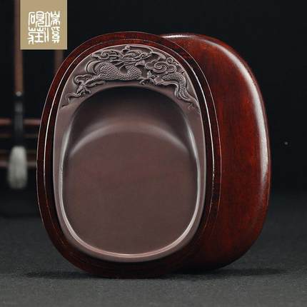 端端溪溪砚砚台可研墨带盖子书法专干不墨庄文房四宝天然原石端砚