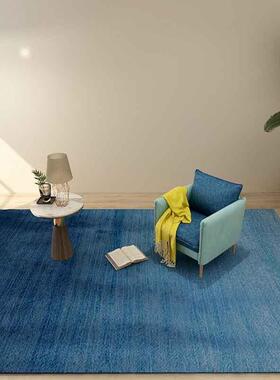 UZW欧风地毯客洗厅ins卧室轻奢沙发茶几毯满北铺垫黑灰纯色地免家