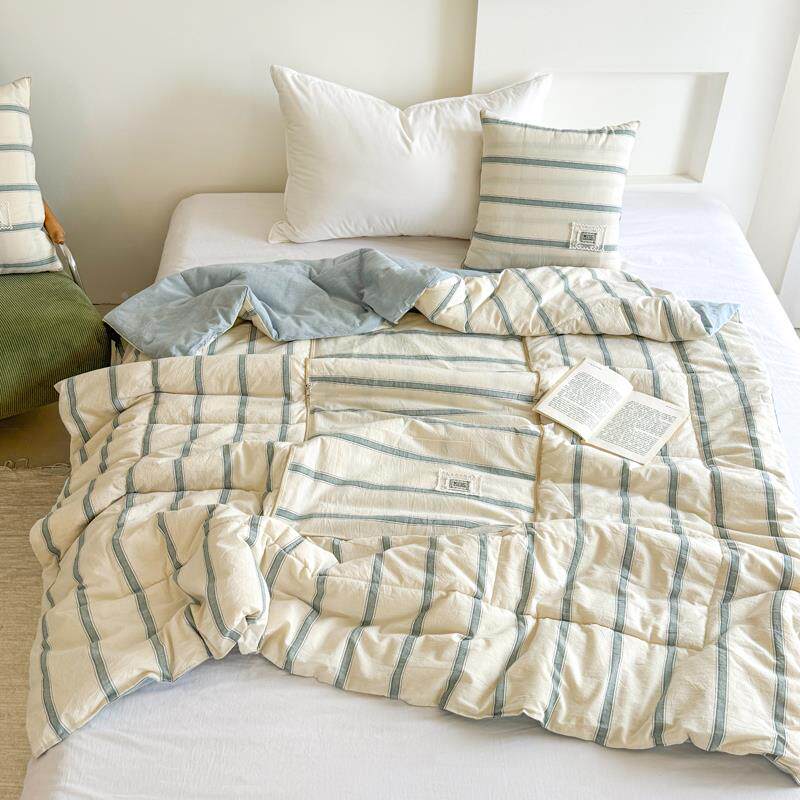 睡新款简约棉夏抱枕被子两用全办公室NS202503午空调凉毯汽车折叠