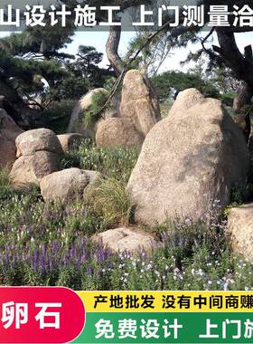 大鹅20250525卵石置石石园林景观型石自然景石河滩溪滩河卵石公园