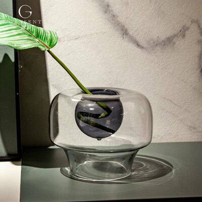 PX00222晶风淳sin小口径玻璃小花瓶现代高级感家居软装摆件手工