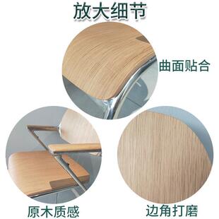 不锈钢实木椅餐椅酒店LXF23-03接洽谈办待公家用背休闲带扶手靠椅