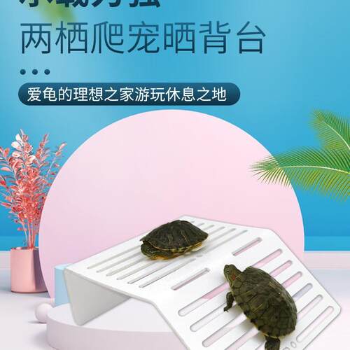 爬虫乌龟下沉式性龟缸浮岛晒台乌龟爬坡浮台亚克力龟台塑料晒背台