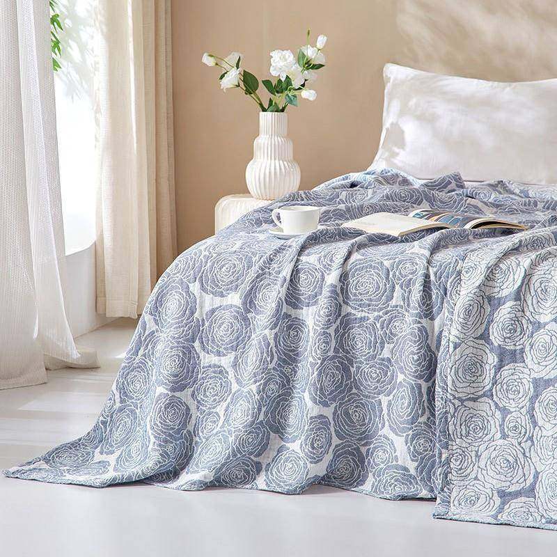 三层纯棉纱布盖毯全棉毛巾被柔软色织床盖宿舍办公室午睡盖毯床盖