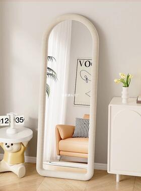 全身镜ins奶油体穿壁风网红落地镜女生CIB卧室立试衣镜客厅挂衣镜