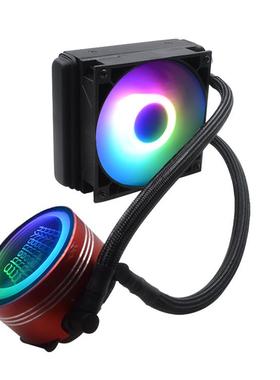 承语120CPU水冷散热器单排一体式 静音RGB风扇/AMDCPU散热器厂家