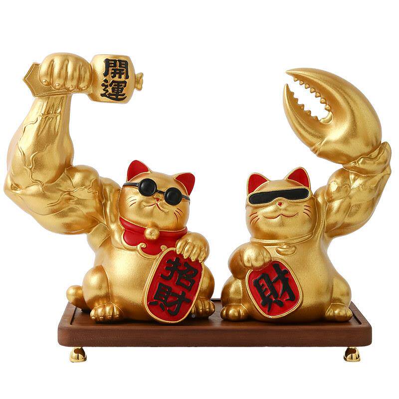 财入户招玄关稀奇小古怪16844668的家用旺宅摆猫件高级感众办公室