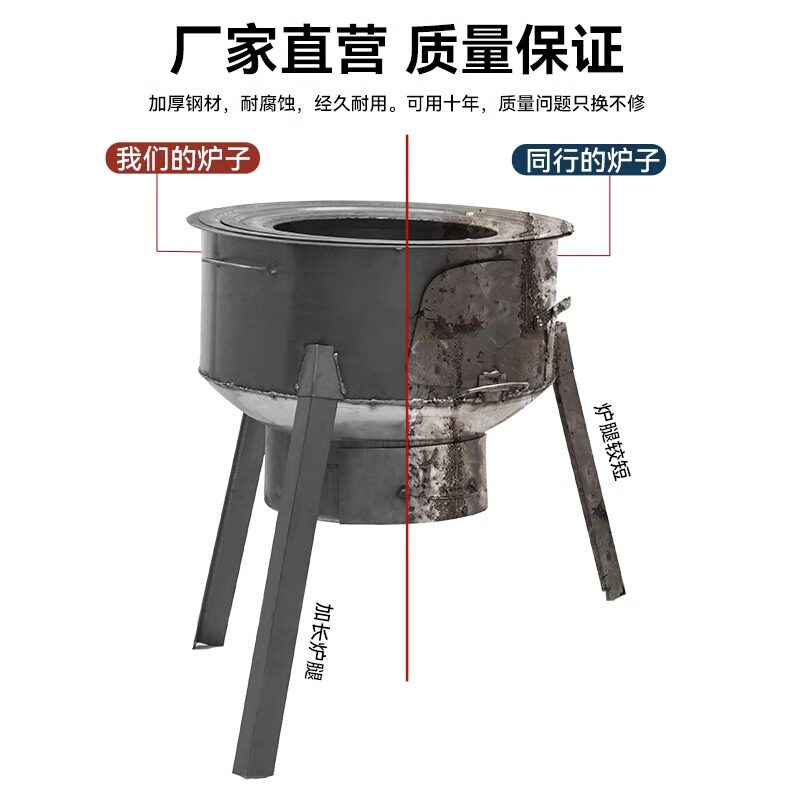2023新款农村柴火灶家用烧木柴木头炉户外便捷移动大锅灶地锅灶台